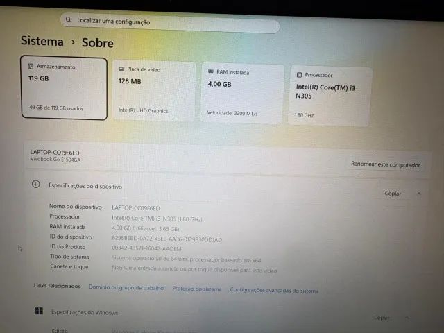 Notebook Asus | i3 12º | 4gb Ram | 256Gb SSD - Foto 5