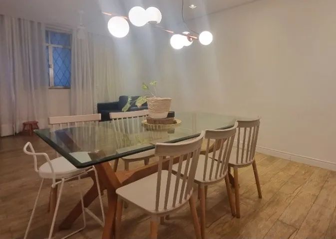 Mesa de jantar de vidro 6 lugares