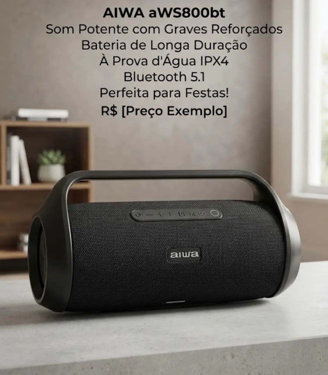 caixa de som Bluetooth AIWA AWS800bt