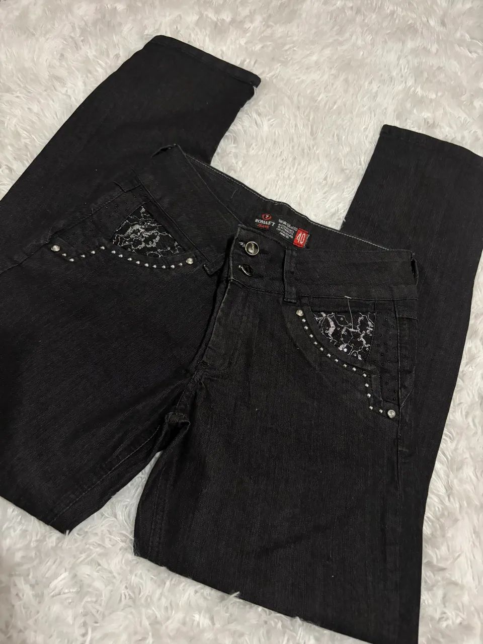 calça jeans romast preta 40