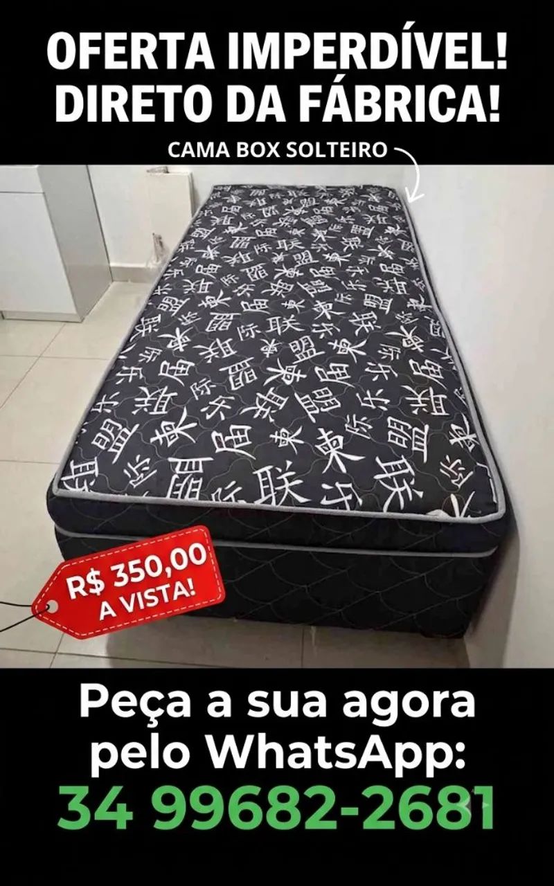 Cama box solteiro $350,00 A vista entrega imediata 