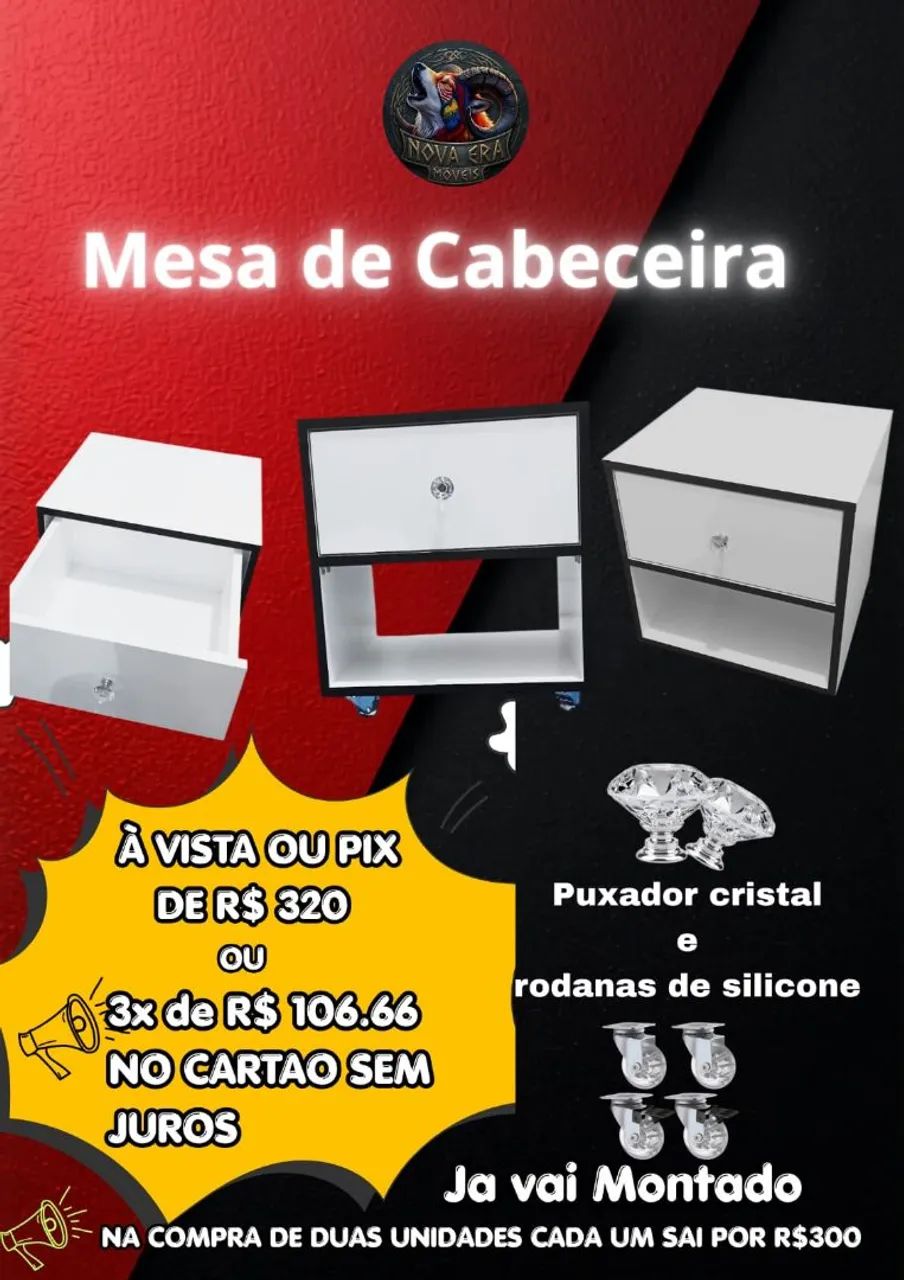 Criado mudo/mesa de cabeceira de marcenaria