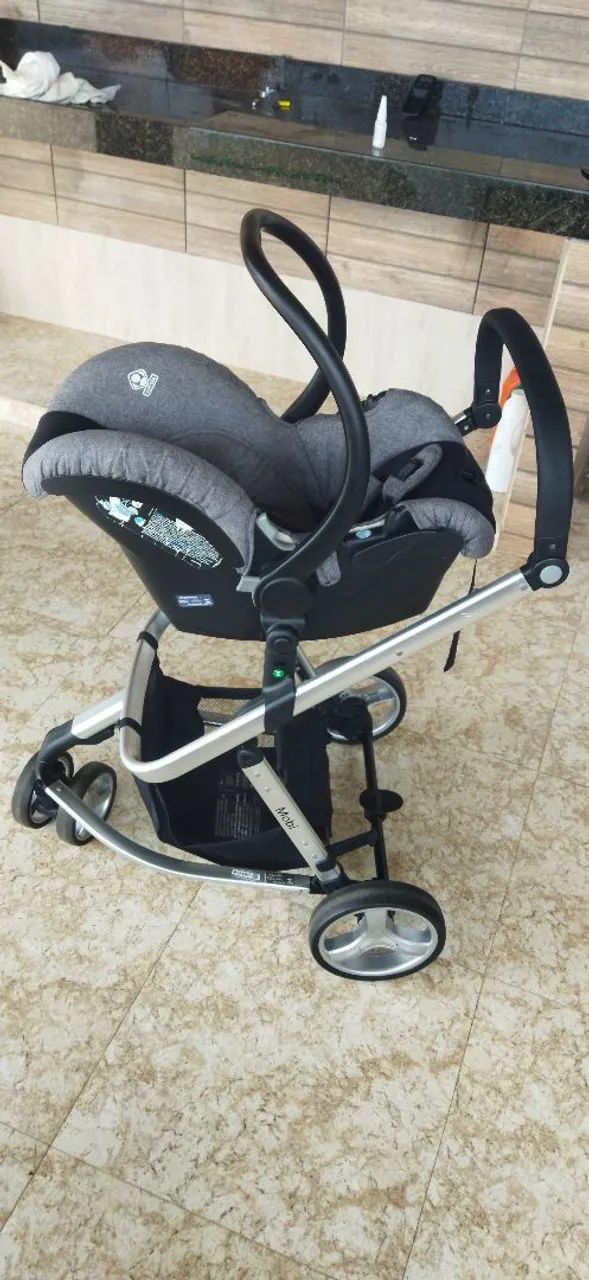 Carrinho de bebê Moisés safety com bebê conforto  - Foto 3