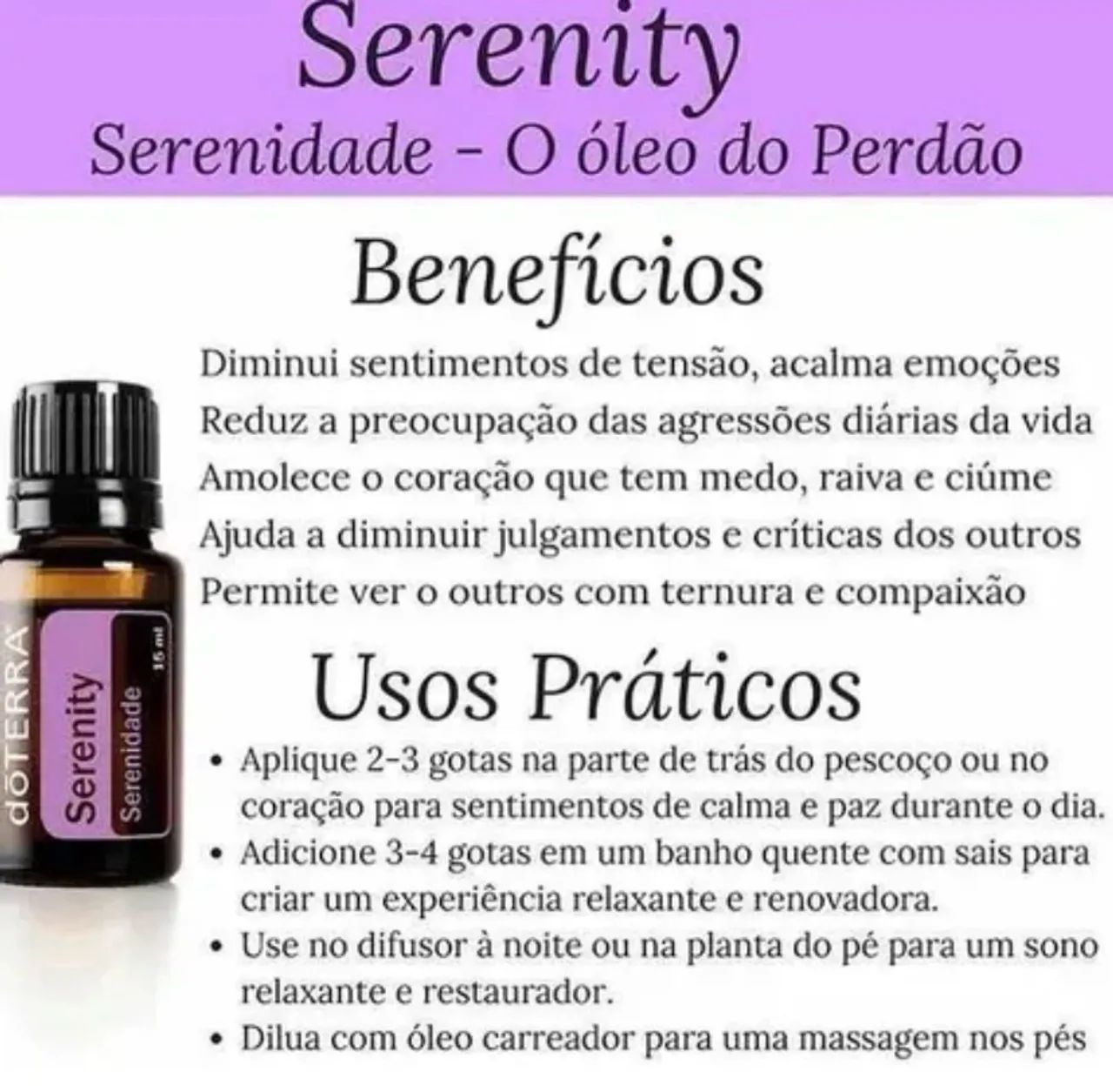 Óleo essencial Serenity - 15ml  - Foto 5