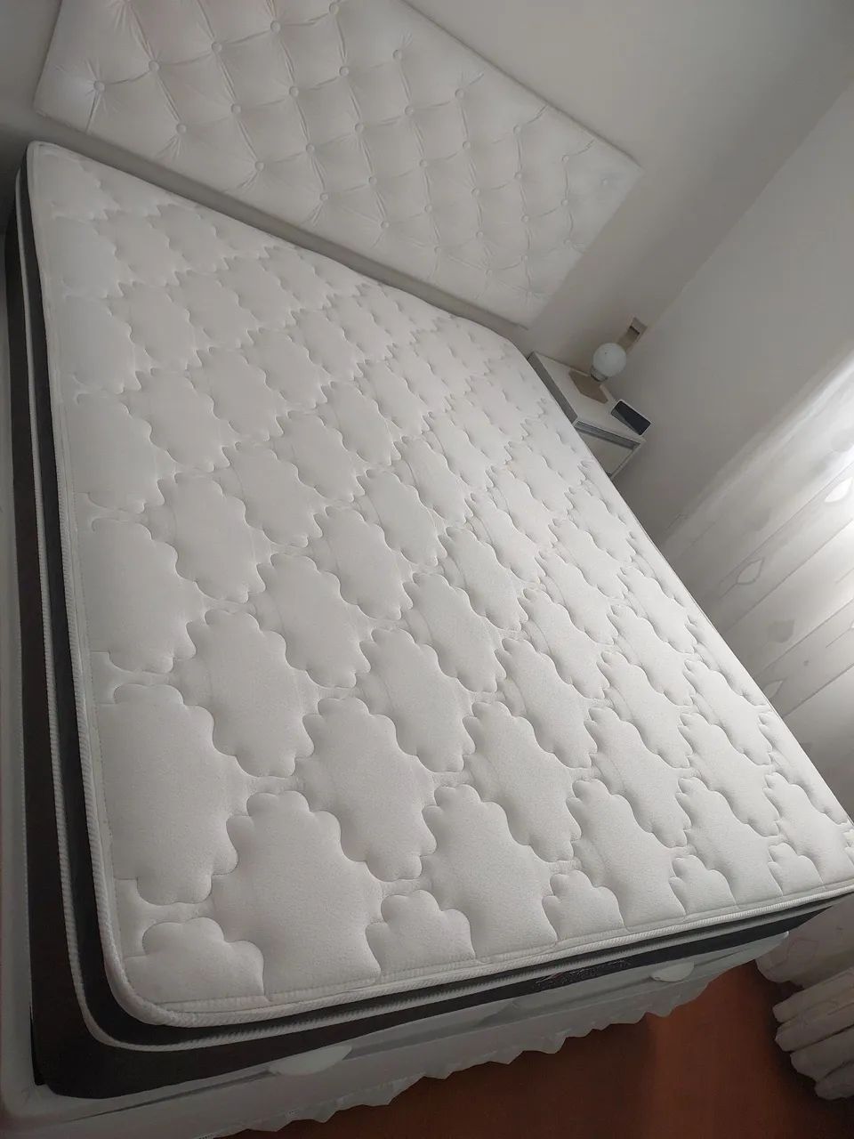 Cama Box Queen + Colchão + Cabeceira 