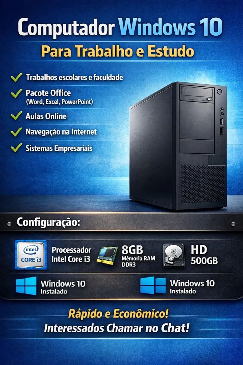 Computador para estudo e trabalho. - Computadores e Desktops - Ipiranga ...