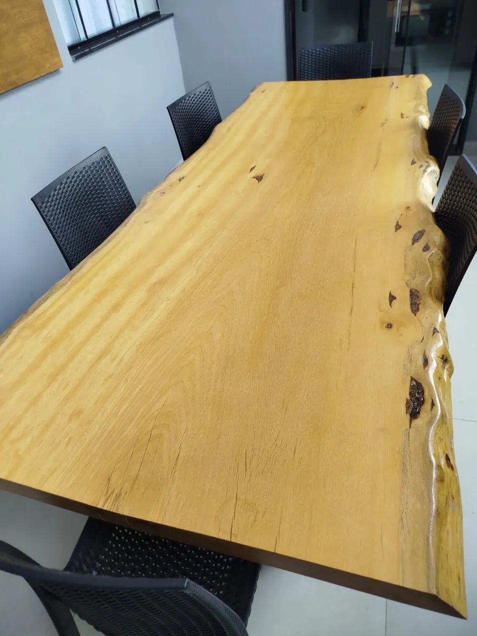 Mesa de madeira área externa/ gourmet 