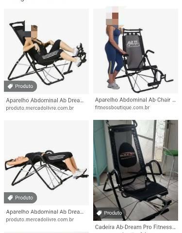 Cadeira de exercício com marcas de uso