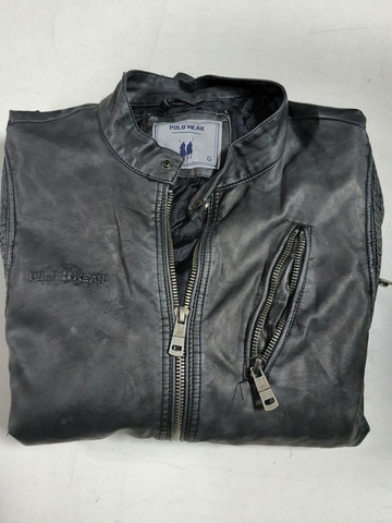 jaqueta de couro da polo wear