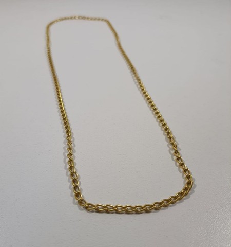 Corrente Cadeado Fina Dourada