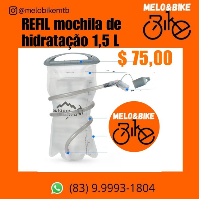 MOCHILA DE HIDRATAÇÃO COM REFIL 1,5 LITROS  - Foto 3
