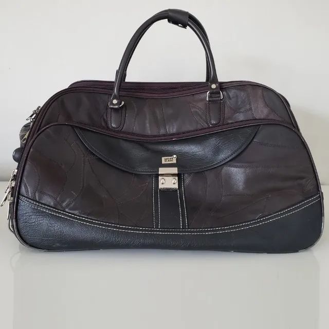 Bolsa Mont Blanc usada de couro
