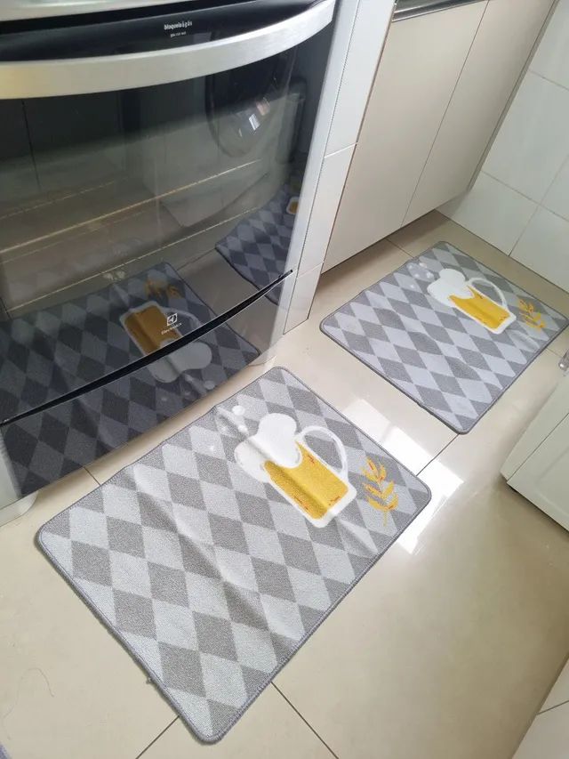 Jogo 3 Peças Passadeira e Tapete Corda Cozinha