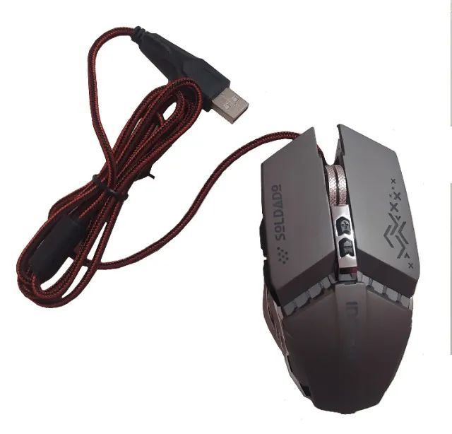 Mouse Gamer Gm-705 Soldado 2.400dpi Led 7 Cores Infokit