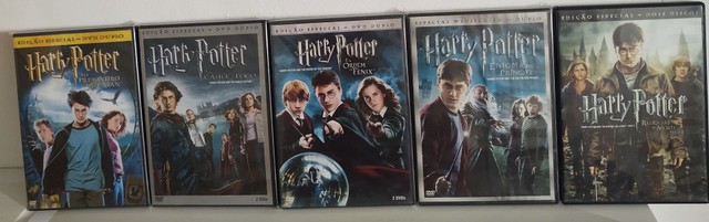 Harry Potter 5 filmes em dvd