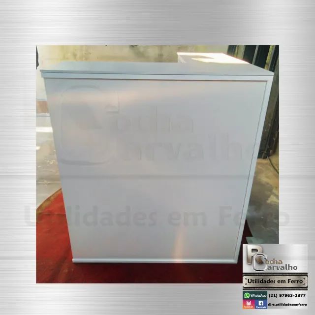 Balcão 2 Lados Metalon e MDF Branco. Sob Encomenda. Orçamos sob medida. - Foto 2