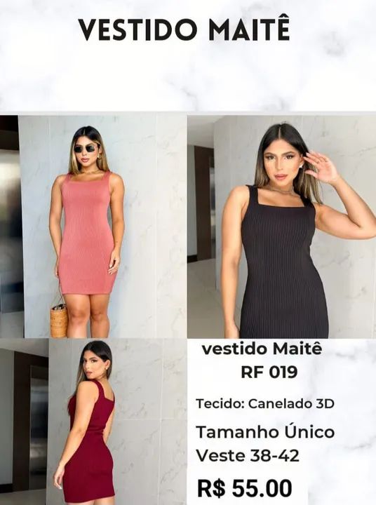 Vestido e conjunto na malha canelada 3D premium  - Foto 3