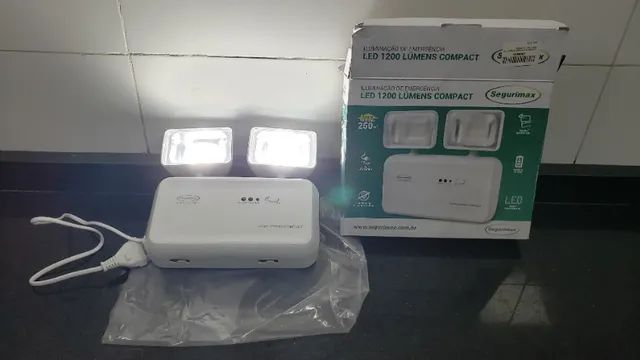 Iluminação De Emergência Segurimax Led 1200 2 Farois - Foto 3