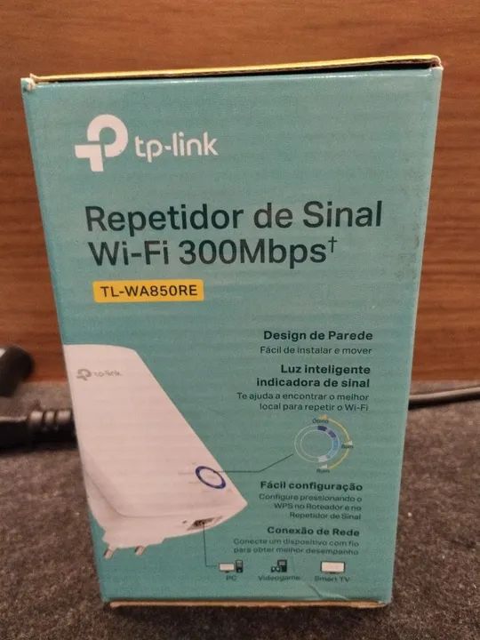 Repetidor de Sinal Wi-Fi TP-Link TL-WA850RE 300Mbps+