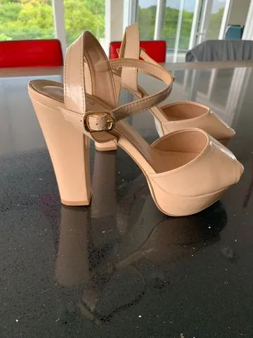 Sandália salto nude  - Foto 3