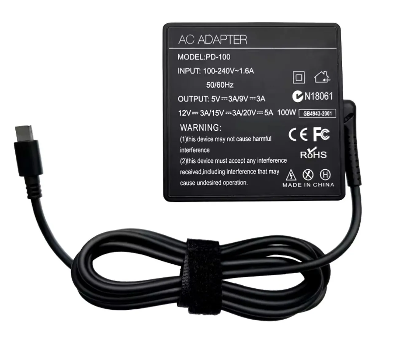 Carregador 100W usb C
