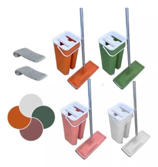 Rodo Mop Flat Balde Limpeza Vidro Esfregão Com Refil promoção $39.99