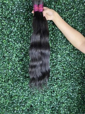 cabelo humano virgem de  65cm liso semi limpo  - Foto 4