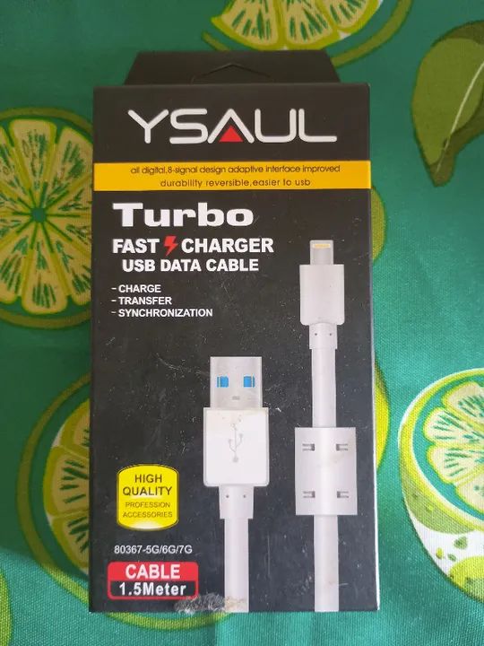 Cabo USB Lightning 1.5 metros para Apple iPhone & iPad
