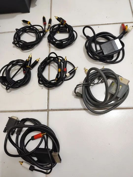 Cabos AV para Xbox 360 slim e super slim 