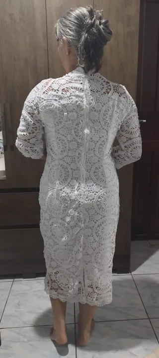 Vestido de renda branco