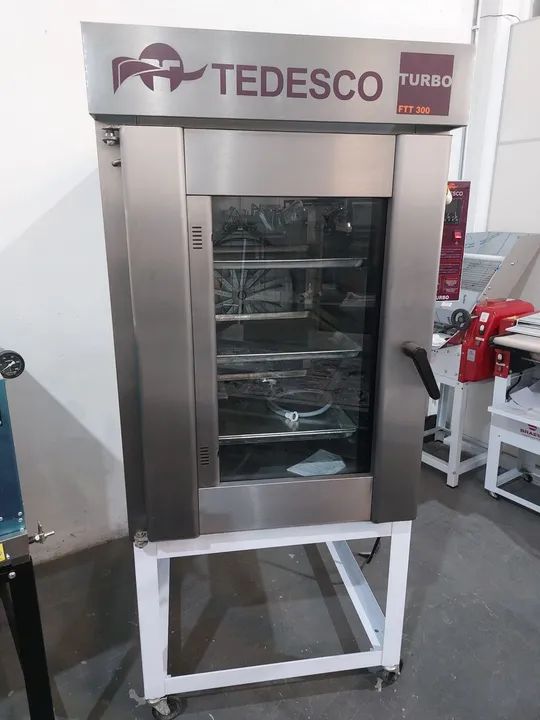 Forno turno elétrico 10 telas trifásico 380v Tedesco 