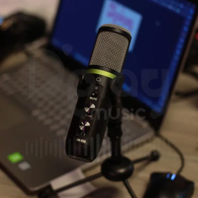 Microfone Condensador Interface Mackie Usb em-USB