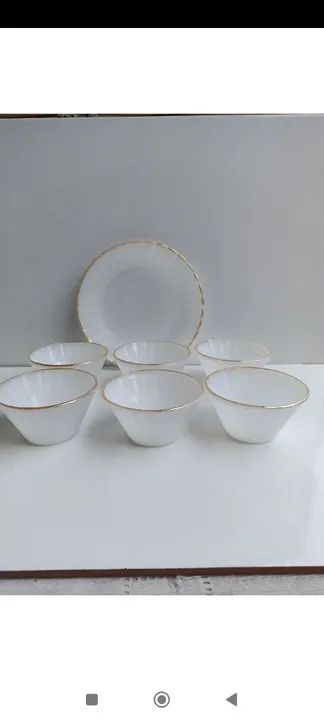 Jogo de tigelinhas para doces  1 prato de lanche 