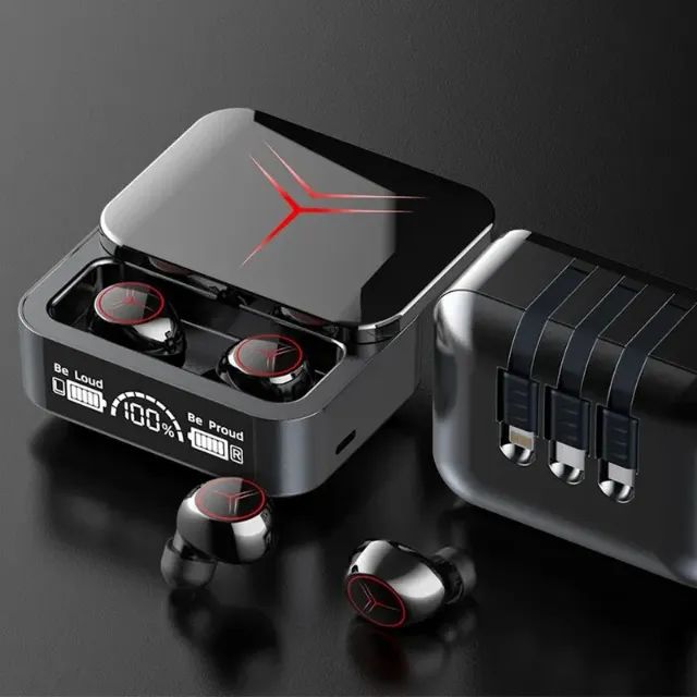 Fone de ouvido original bluetooth 5.3 tws m90 esportivo ideal para jogos e musicas xiaomi - Foto 3