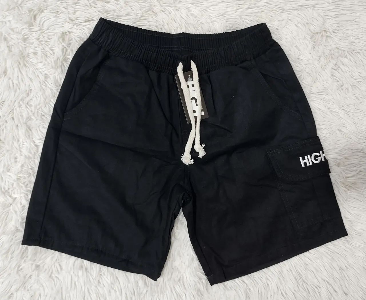 Bermudas Cargo Preta M G GG 