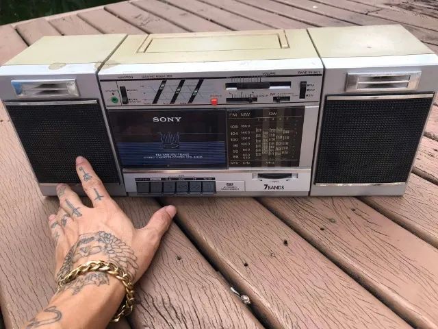 Rádio Microsystem Sony FM MWM SW 7 Band cassete gravador CFS-3000S