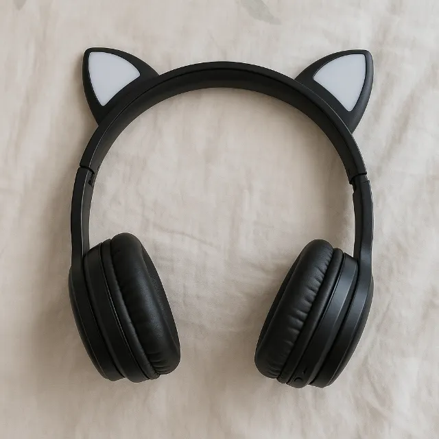 Fone de Ouvido Bluetooth com Orelhas de Gatinho - Estilo e Conforto