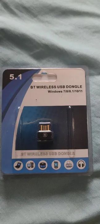 Dongle Bluetooth 5.1 USB adaptador mini wifi e fone 