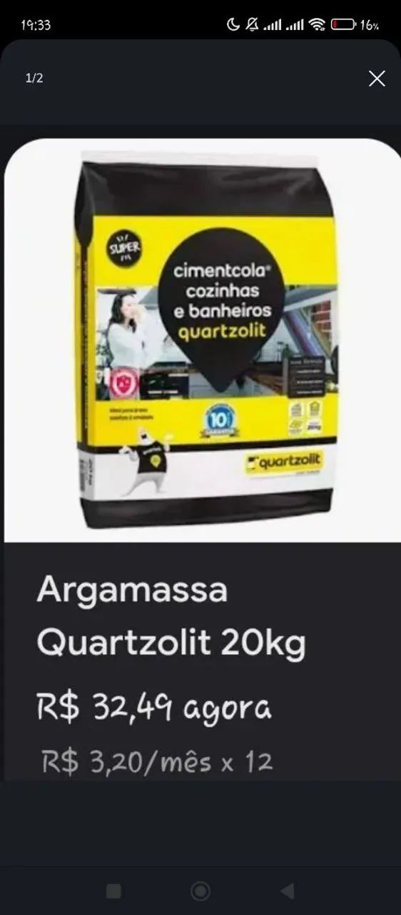 ARGAMASSA QUARTZOLIT 20KG 