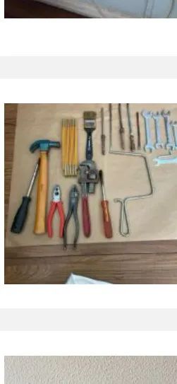 Kit com ferramentas e tesouras