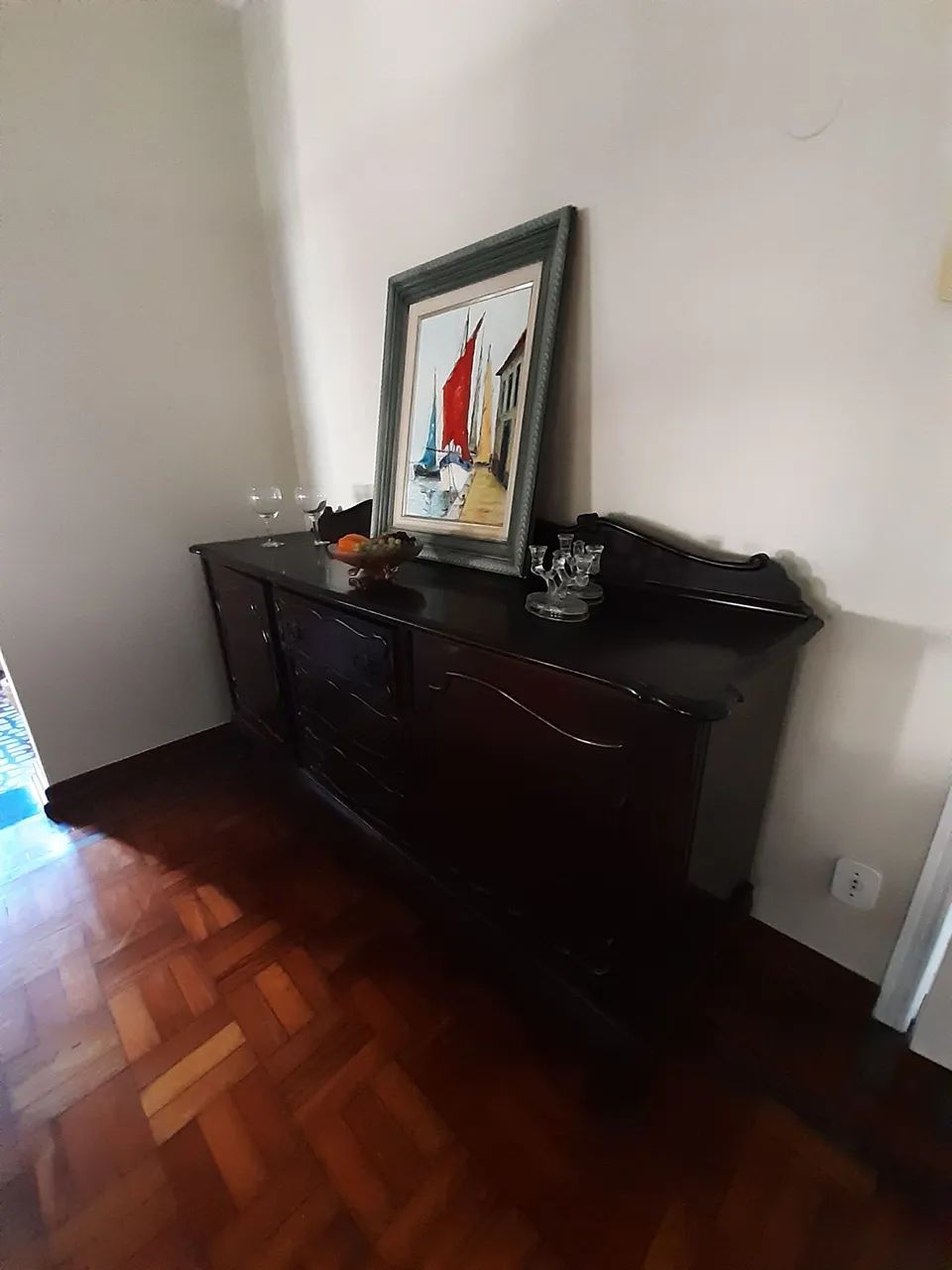 Chipandelle-Antigo em Madeira Maciça com Obra de Arte - Foto 2