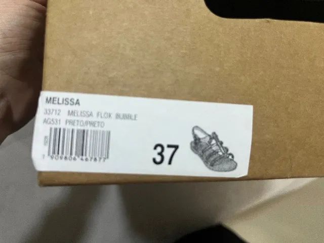 Melissa flok bubble preta tam 37