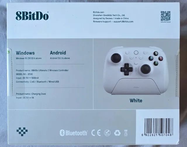 Controle 8BitDo Ultimate 2 Wireless Hall Effect Roxo - Preto - Branco - Lacrado - Original - Foto 4