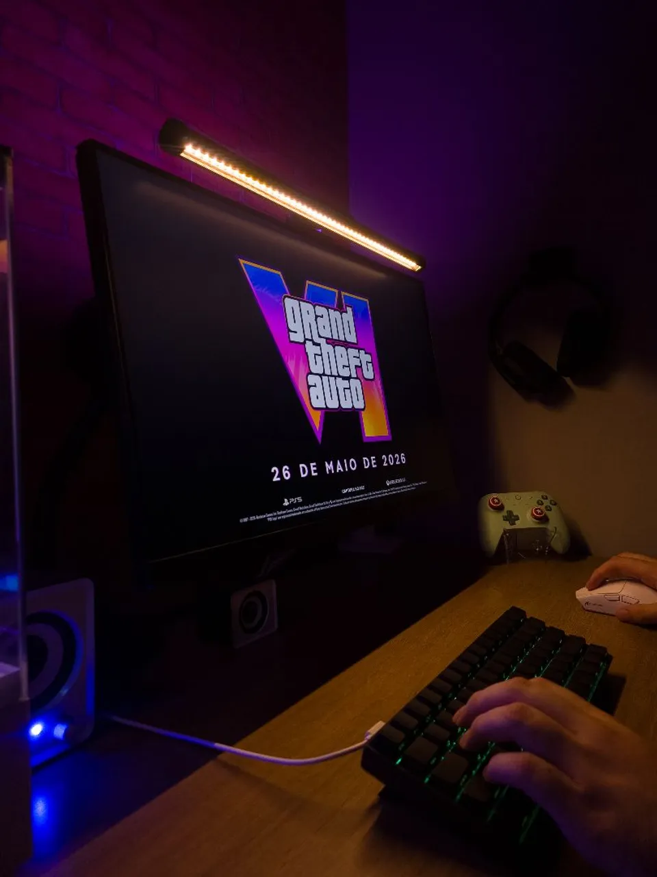 Lightbar luminária para monitor luz noturno para seu setup