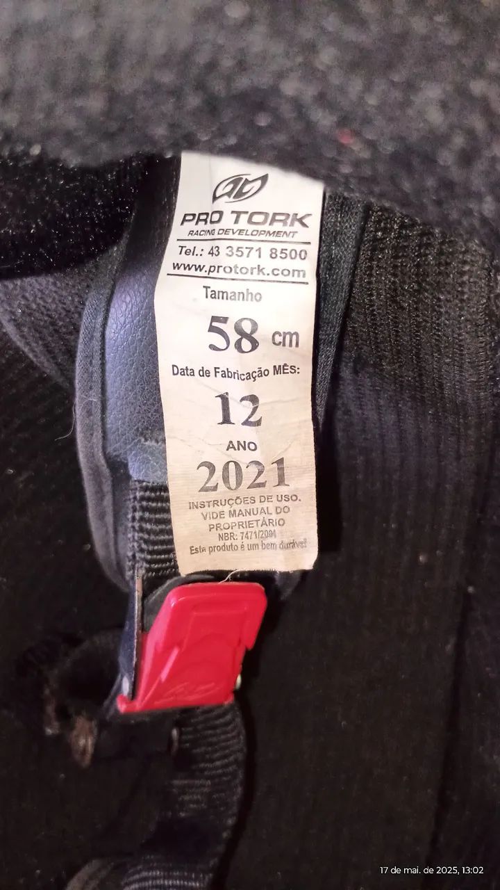 Capacete Tork -  tamanho 58 - Foto 3