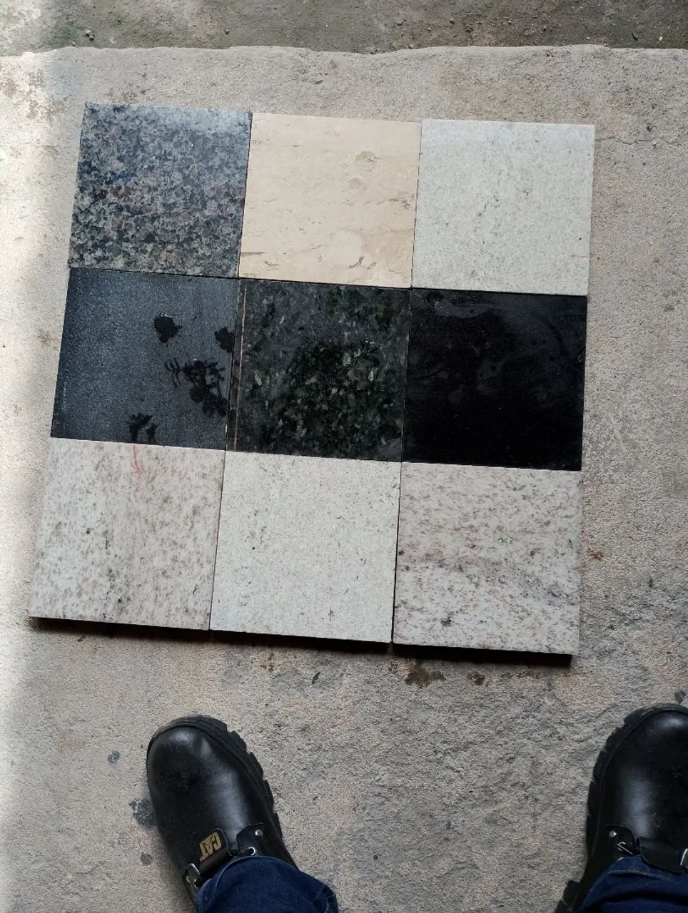 Conjunto de 9 Placas Decorativas em Granito