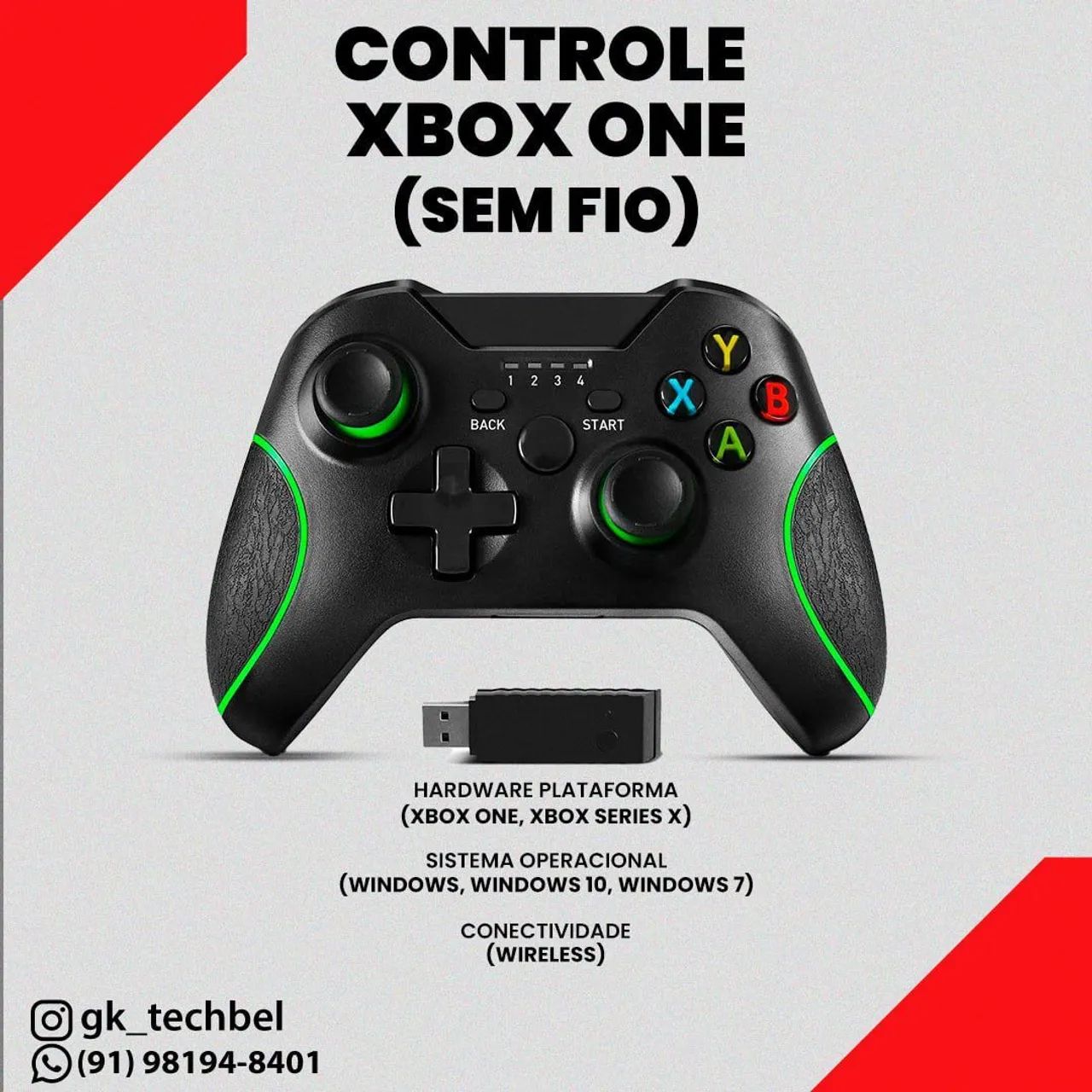 Controle pra X Box One s/fio (entrega gratis)
