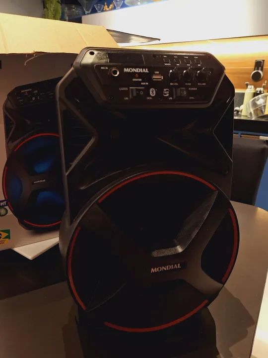 Caixa de Som Portátil Mondial CM-250 250W Bluetooth - Nova - Foto 4