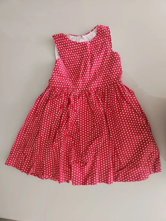 Vestido de poá vermelho com forro
