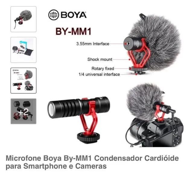 Microfone Boya By-MM1 Condensador Cardióide para Smartphone e Cameras - Foto 2